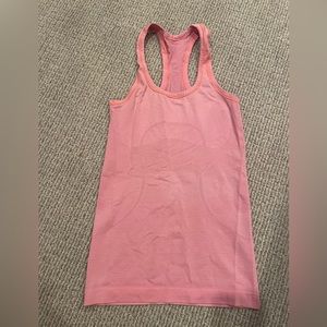 Pink Lululemon athleisure workout tank size 2